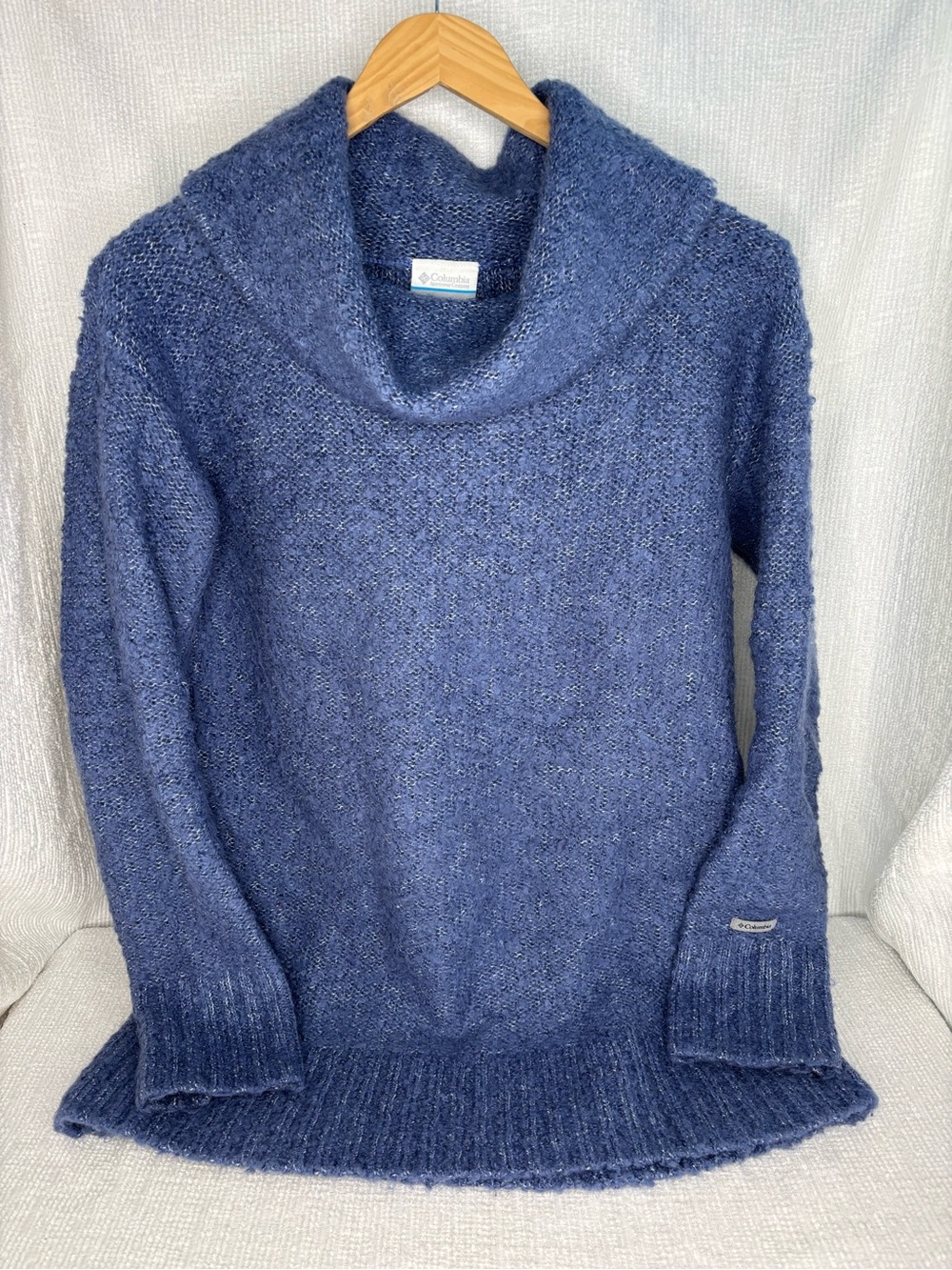 Columbia Women's Navy Blue Cowl Neck Sweater